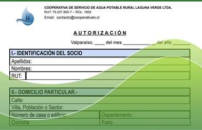 EXCLUSIVO PARA SOCIOS: <br>Formulario para autorizar envío de citaciones e informaciones por correo electrónico